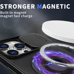 Luxury Kase Solid iPhone 15 Pro Max MagSafe Shockproof Back Case With Ring Kickstand image 5