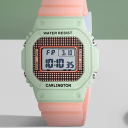CARLINGTON Unisex Kids Dial & Straps Digital Multi Function Watch Junior 718 Green-13