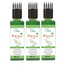 ANI'S Set Of 3 Bottle Gourd Hair Oil For Strong & Silky Hairs - 100ml Each-0
