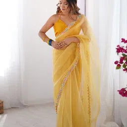 Mitera Embellished Sequinned Organza Saree image 3