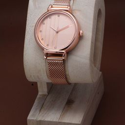 VIRAKTI Women Stainless Steel Bracelet Style Straps Analogue Watch H-30-CREAM-S01-picture-40