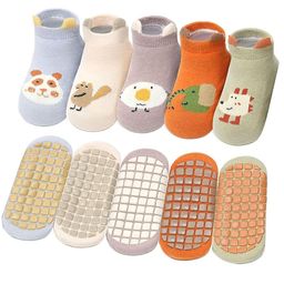 Gustave Infants Set of 5 Kids Printed Anti Slip Ankle-Length Socks-14