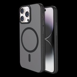 GRIPP Alpine Rubber Back Cover for Apple iPhone 15 Pro Max (MagSafe Compatible, Black)-image-99