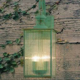 fos lighting Coastal Green 22 Inch Dual-Light Steel Exterior Hanging Wall Lamp With Fluted Glass Panels-picture-24