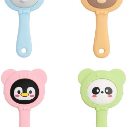 Silicone Baby Teether (Multicolor Bear-Shaped, BPA-Free, 3–12 Months) Teether-image-7
