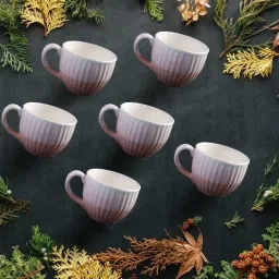 Pack of 6 Ceramic Premium Tea/Coffee Cup Set (150 ml, Pack of 6)-12