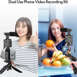 TPZ Vlogging Kit for Video Making with Mic, Tripod, LED Light & Phone Holder Clip Tripod Kit image 4