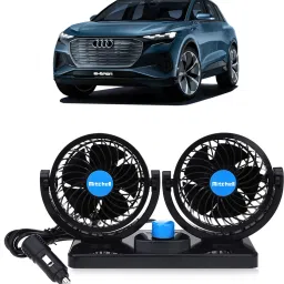 Car Fan 12V 360 Head 2 Speed Quiet Strong for All Auto Vehicles-Y13 Car Interior Fan-image-2