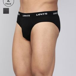 levi's Pack of 2 Contoured Double Pouch, Tag Free Comfort & Smartskin Technology Style# 009 Neo Solid Men Brief-picture-12