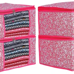 ANNORA INTERNATIONAL Non Woven High Quality Saree Cover/ Cloth Wardrobe Organizer Cotton Laundry Bag-picture-34