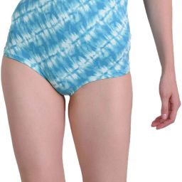 Colour Block Printed Bodysuit Self Design Women Swim-dress Light Blue Swimsuit-image-41