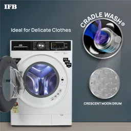 ifb 8 kg with Steam Fully Automatic Front Load with In-built Heater Black, White image 4