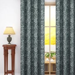 215 cm (7 ft) Jacquard Blackout Door Curtain Single Curtain-16