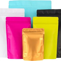 pocheon 800gm Capacity, Matt White-Reusable Without Window Stand up Standee Zip Pouch Plastic Storage Pouch image 4
