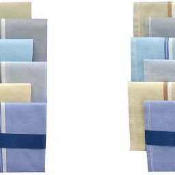 Fabreez Light Color Cotton Handkerchief For Men, Big Hanky Pack of 12 (Size 44 x 44 cm ) ["Multicoor"] Handkerchief-image-97
