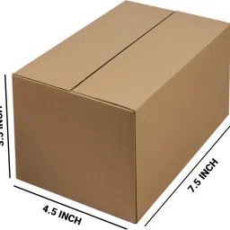 Corrugated Cardboard 3 ply Brown Corrugated Box, Size 7.5*4.5*3.5 inches, For eCommerce Order/Courier Packaging Box-image-50