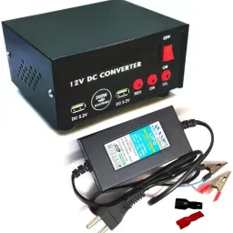 2pc Combo Set Kit 12v DC to AC Converter with UPS Battery Charger SMPS Adaptor 12v DC to AC Converter with UPS Battery Charger 12 Volt DC to AC Solar Converter Square Wave Inverter-picture-4