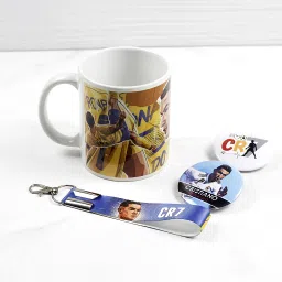 Set of Coffee Keychain And Badge of Ronaldo CR7, Gift for Ronaldo fan Ceramic Coffee Mug-image-46