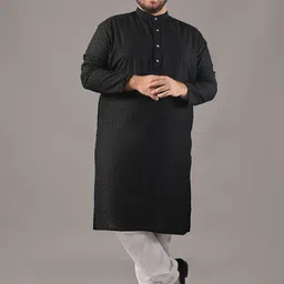 SOJANYA PLUS Men Embroidered Regular Pure Cotton Kurta with Pyjamas-45