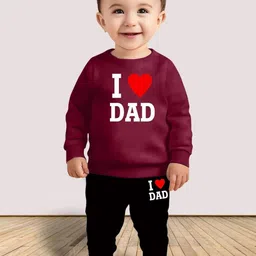 MGRS Kids-Unisex Maroon Clothing Set-picture-5