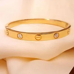 P. R. PRINTS Gold Plated Kada Cartier Love Bracelet-53