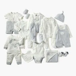 Giggles by Babyshop Boys Pure Cotton Bear Applique Bib-image-3