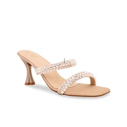 CAI Diamond Lace Two Strap Heel Kitten Sandals-picture-22