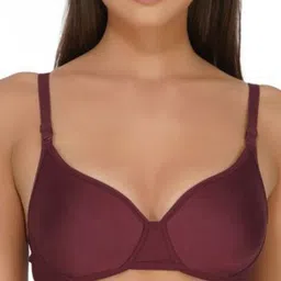 INGRID Pack Of 2 Medium Coverage Lightly Padded Bra PaddedWineBlue32CPack2 image 5