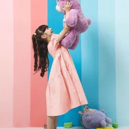 Athena Girl Puff Sleeve Balloon Dress-image-63