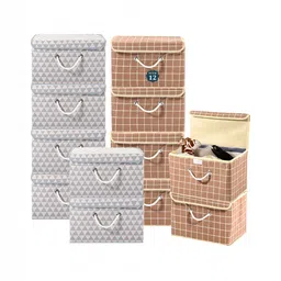Aura Brown Set of 6 Reusable Drawer Organiser Organisers-2