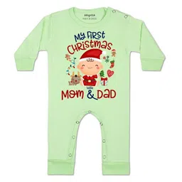 Arvesa Kids-Unisex Green Cotton Rompers-picture-46