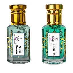 Taj Fragrances Set Of 2 Gucii Flora & Bleu De Alcohol Free Attar - 6 ml Each-0