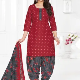 SALWAR STUDIO Printed Pure Cotton Unstitched Dress Material-image-96