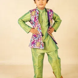 Jilmil Boys Floral Regular Kurta with Trousers-46