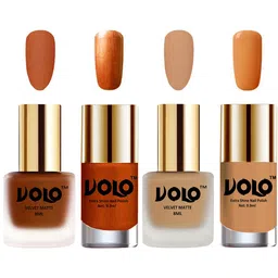 VOLO Set Of 2 Shine Nail Polish-9.9 ml-60-50 & Set Of 2 Matte Nail Polish-8 ml-35-42-17