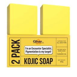 GHAR SOAPS Set Of 2 Kojic Acid 2 % Soap With Niacinamide - 100 g Each-image-50