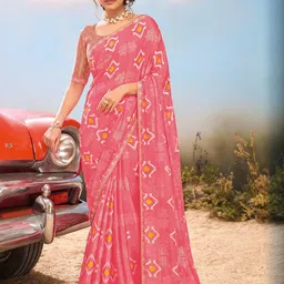 Laxmipati Sequinned Poly Chiffon Saree-image-46