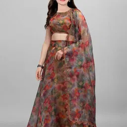F Plus Fashion Net Semi-Stitched Lehenga Choli-image-39