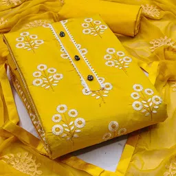 SAINOOR Embroidered Unstitched Dress Material-image-14