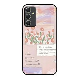 QRIOH Petal Drea Samsung Galaxy A34 5G Glass Back Case Mobile Accessories-image-34