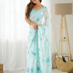 Anouk Embellished Sequinned Poly Georgette Saree-51