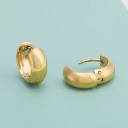 Kushal's Fashion Jewellery Gold Plated Classic Hoop Earrings-picture-9