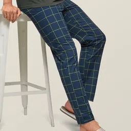 XYXX  Checked Cotton Mid-Rise Lounge Pants-image-8