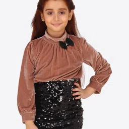 CUTECUMBER Embellished Applique Velvet Sheath Dress-picture-41