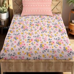 IVAZA Pink Floral 350 Pure Cotton Single-image-95