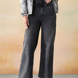 Flying Machine Women Wide Leg High-Rise Light Fade Stretchable Jeans-image-74