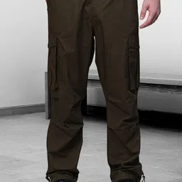 PRONK Men Pure Cotton Parachute Trousers-picture-9