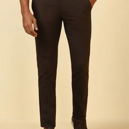 Allen Solly Men Textured Slim Fit Trousers-picture-43