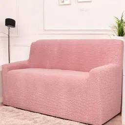 HOUSE OF QUIRK Single Seater Universal Jacquard Crocodile Soft Touching Fabric Sofa Cover-92