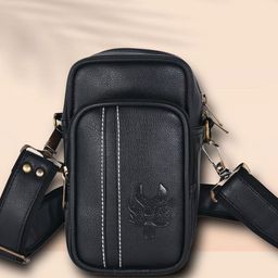 Pramadda Pure Luxury Textured Detachable Sling Strap Messenger Bag-image-13